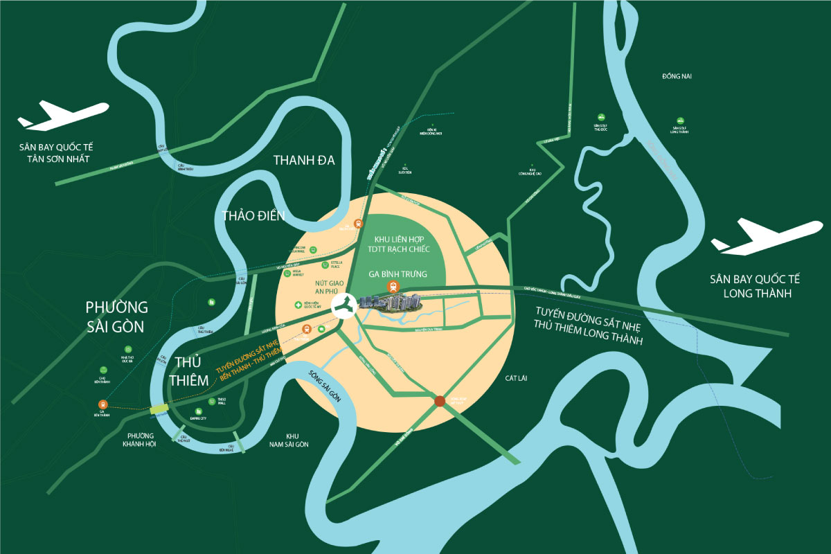 vị trí dự án palm river